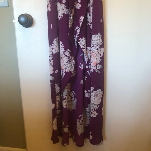 Candie's purple floral high/low dress w/ built-in shorts sz XL [juniors'] - Picture 6 of 14